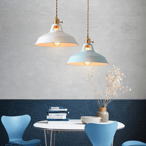 BowLift | Vintage pastel pendant lamp - Metallic elegance - Soft ambiance