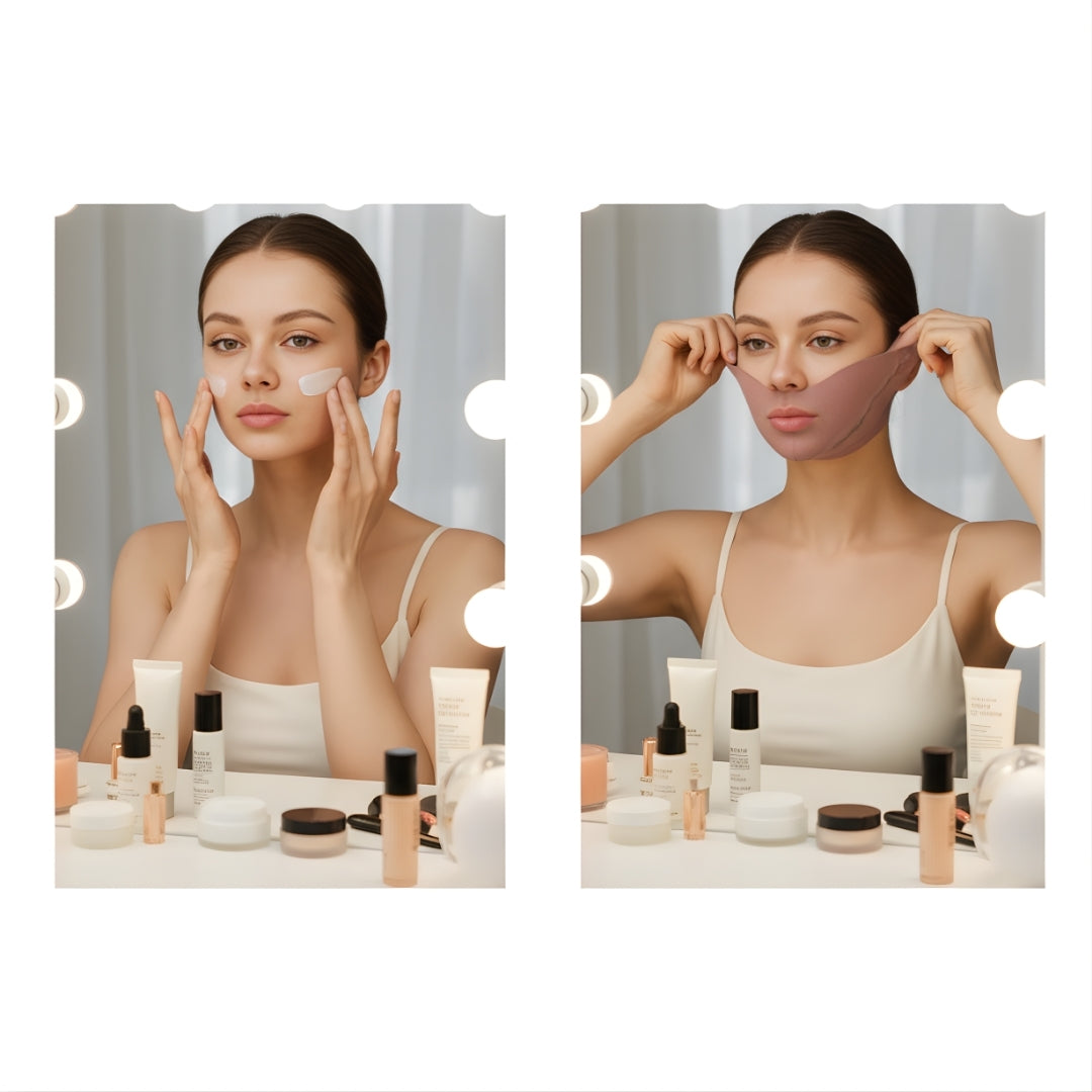 Jawline Sculpting – Breathable Stretch Fabric – Lifts Sagging Skin – Firms and Defines V-Line Face Bowlift