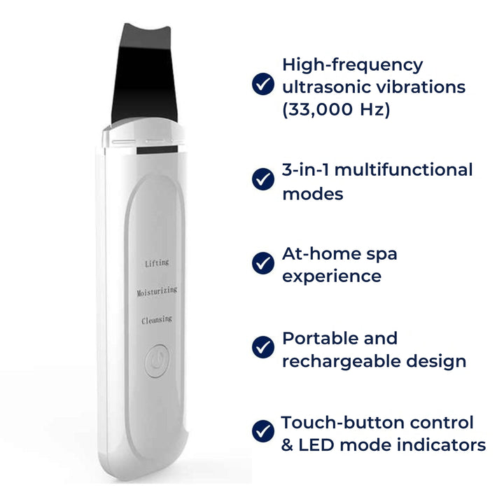 GlowSonic | Ultrasonic Facial Wand – Deep Cleansing – 33,000 Vibrations – At-Home Skincare Tool Bowlift