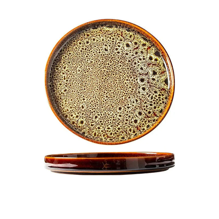 7.5" Ceramic Dumpling Dish Plate Round Tray Dinner Tableware Plate | Bowlift
