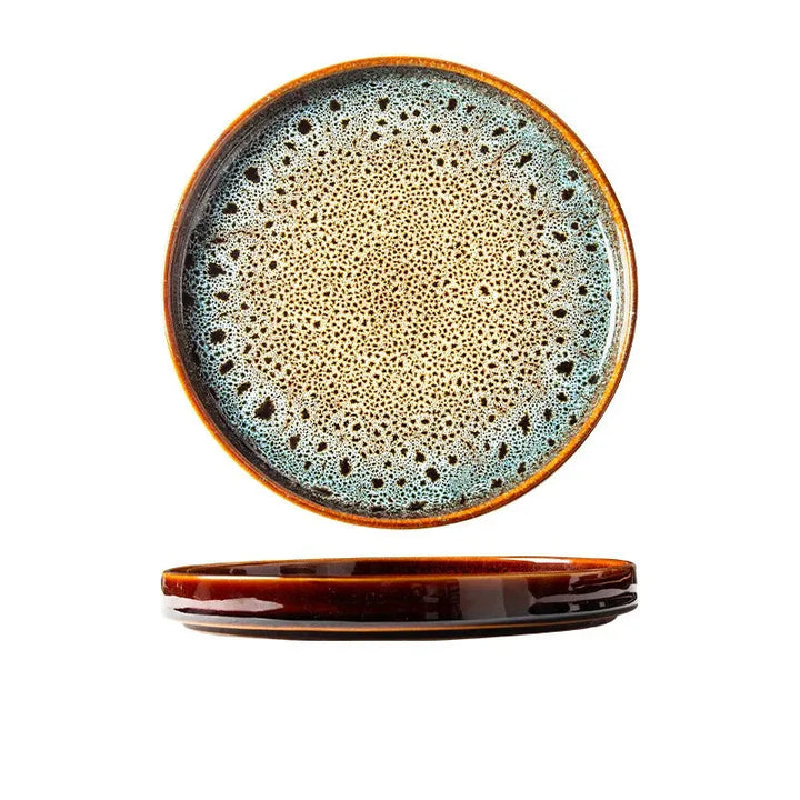 7.5" Ceramic Dumpling Dish Plate Round Tray Dinner Tableware Plate | Bowlift