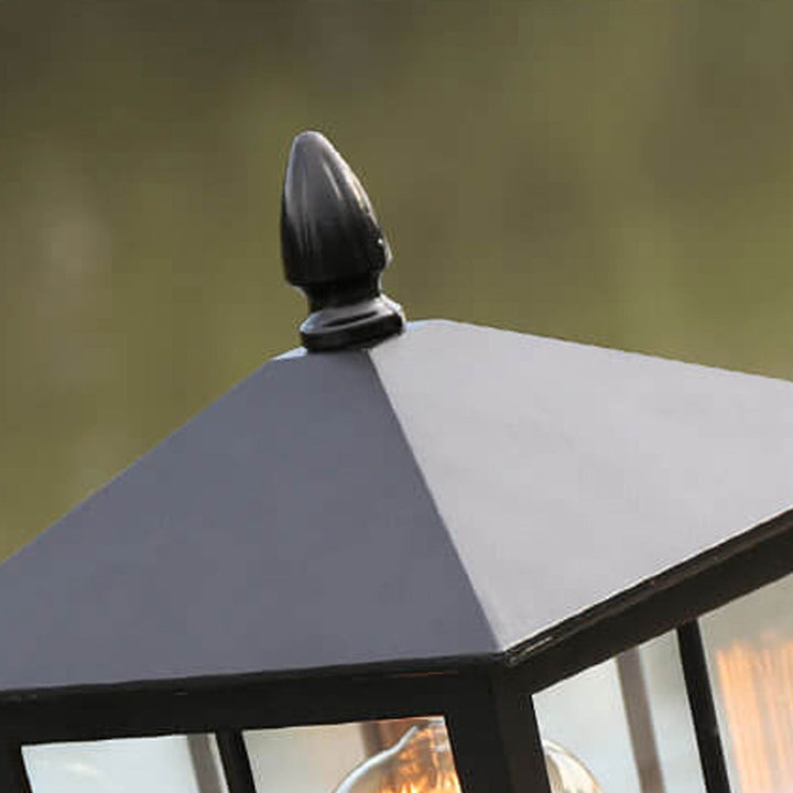 European Outdoor Column Lantern Waterproof  Rustproof 1-Light Patio Light | Bowlift