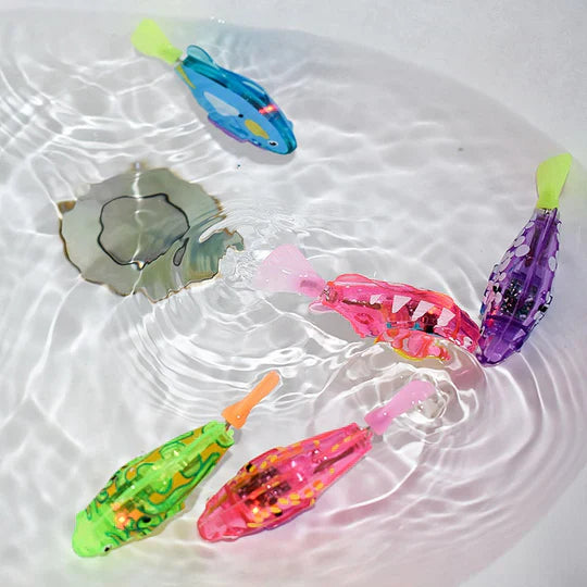 Electronic swimming fish with LED light Bowlift