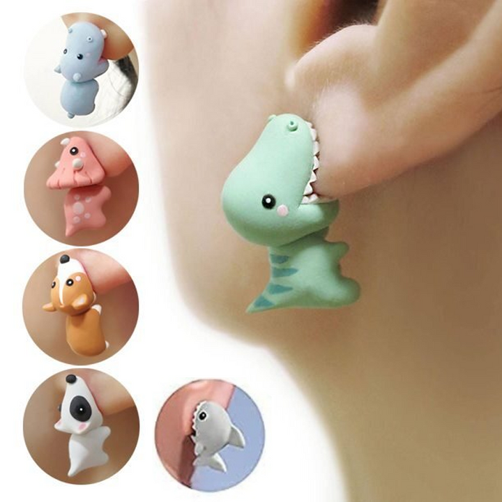 BowLift | Cute Animal Bite Earrings, 1 Pair