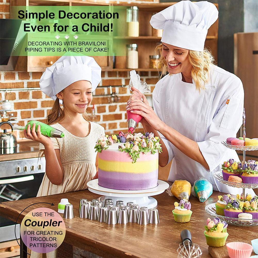 BowLift | Stainless steel spout set (13 pieces) for cupcakes and cake decoration action
