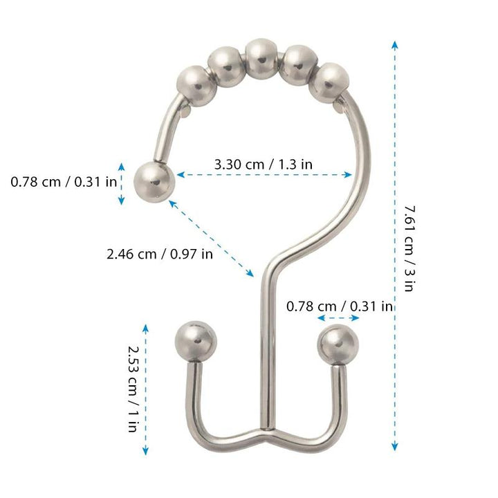 BowLift | Stainless Steel Shower Curtain Hooks