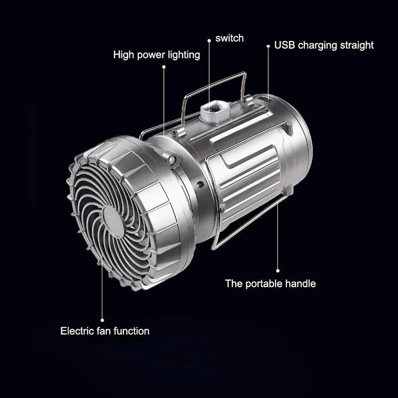 Outdoor LED Camping Light with Fan | Bowlift