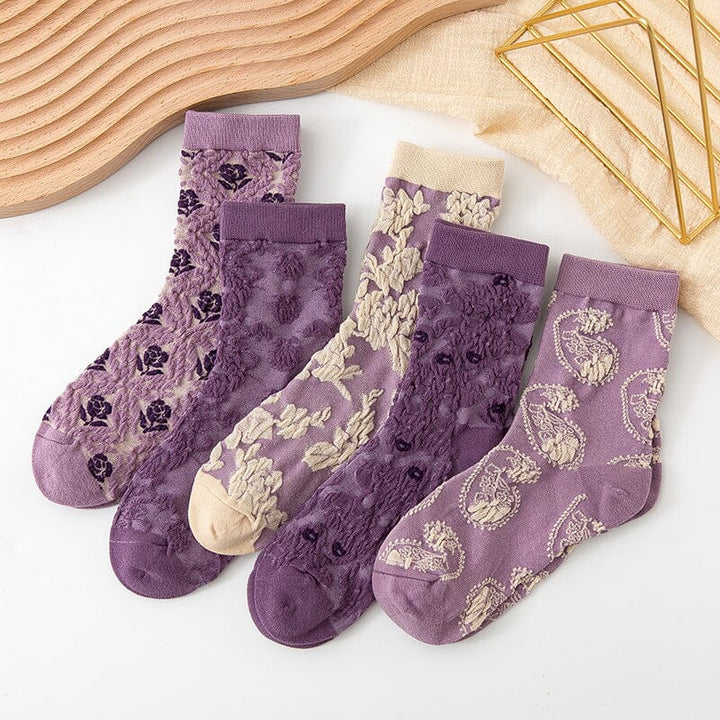 BowLift | Women's Floral Cotton Socks (10 Pairs)