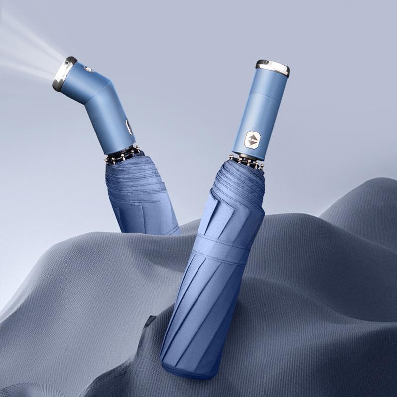 Windproof parasol and umbrella with LED | Bowlift