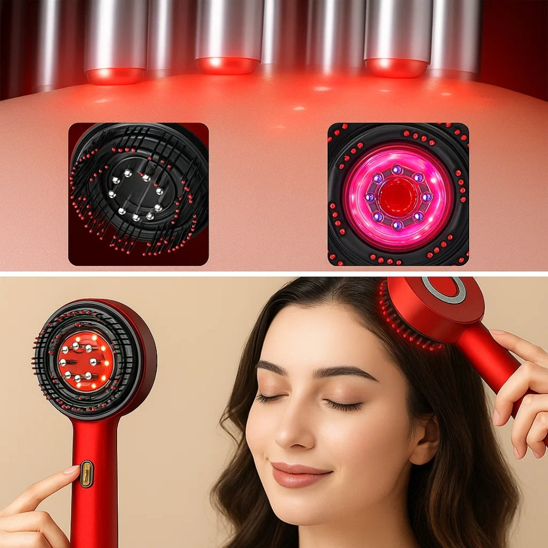 Red-Light Therapy – Rechargeable Hand-Held – Boosts Density for Thinning Hair – ThickerGrowth Bowlift