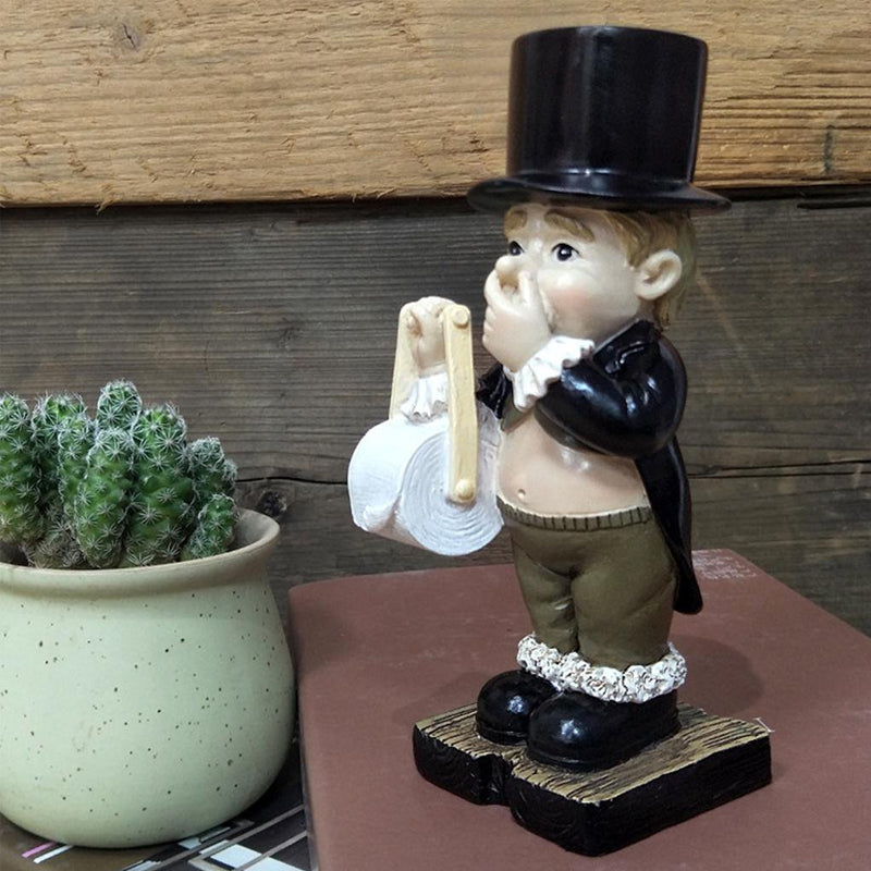 Gentleman Paper Towel Holder Decoration | Bowlift