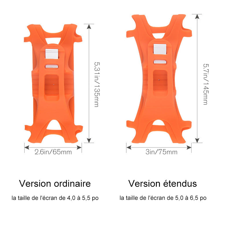 Universal silicone phone holder for the bicycle, non-slip, adjustable | Bowlift