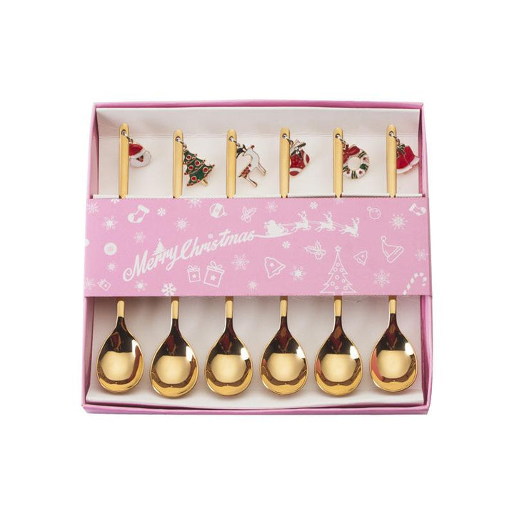 BowLift | Christmas Decorations for Home - Christmas Metal Spoon Gift Set