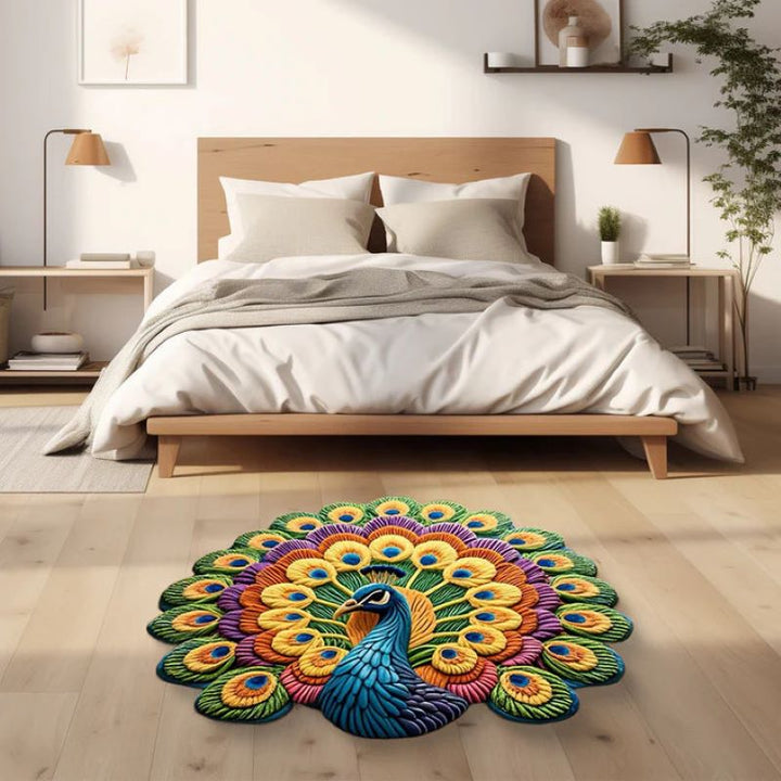 BowLift |  Quick-drying non-slip peacock floor mat