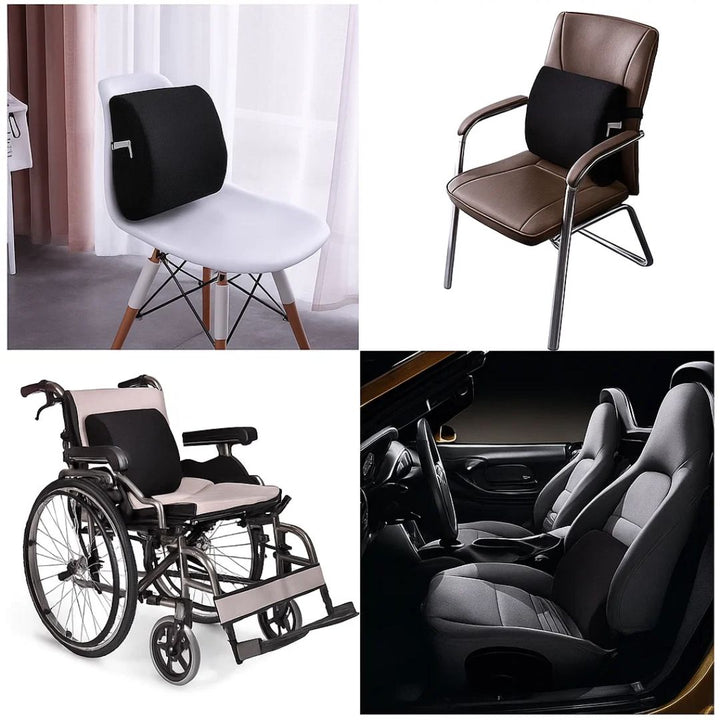 DriveEase | Car Lumbar Support Cushion – Memory Foam Relief – Breathable Mesh – Ideal for Commute & Long Drives Bowlift