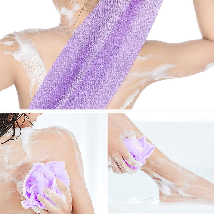 Stretchable Back Rub Bath Towel | Bowlift