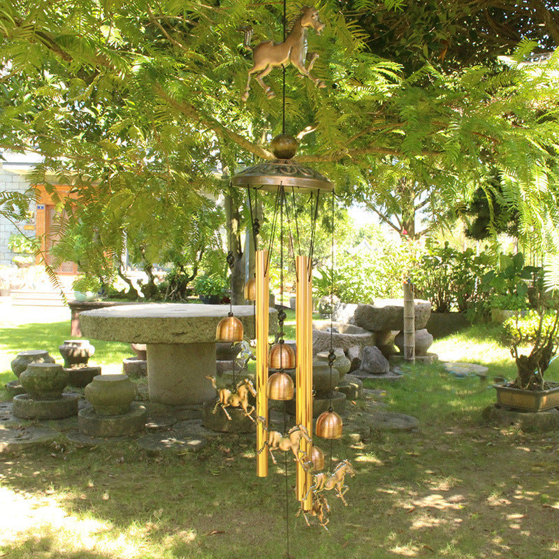 Retro Bronze Horse Wind Chime | Bowlift