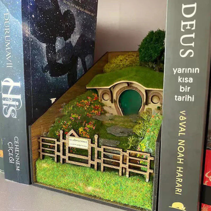Handcrafted decorative book holders with micro landscape design Bowlift