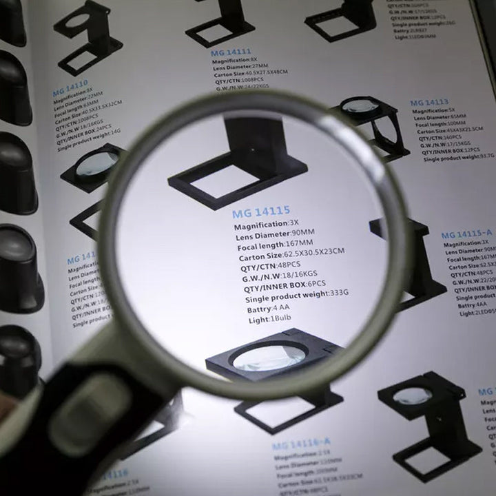 BowLift | 20X optical magnifying glass with LED light