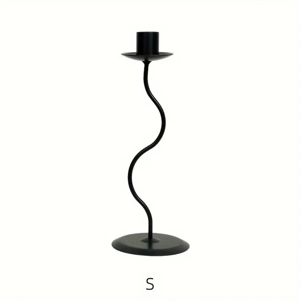 BowLift | Sculpted Wavy Iron Candle Holder