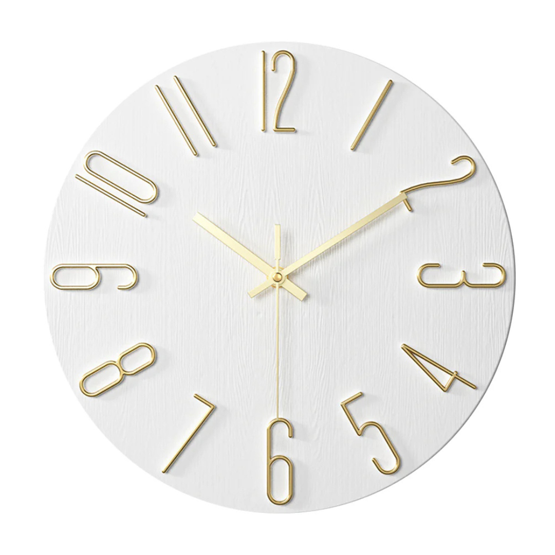 BowLift | Noble – Modern Wall Clock for Living Room | Minimalist Home Décor