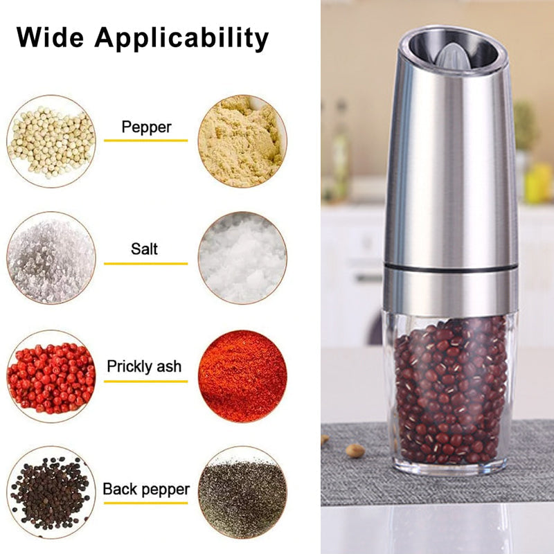 BowLift | Automatic Electric Gravity Induction Salt and Pepper Grinder