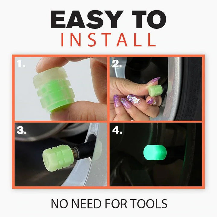 BowLift | Universal Fluorescent Tire Valve Caps