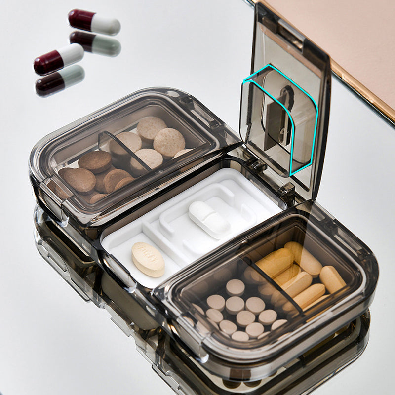 Rectangle Pill Case Organizer Container | Bowlift