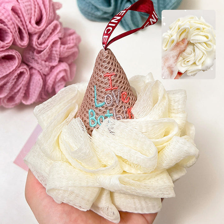 Bath Ball Cute Ice Cream Scrub Towel | Bowlift