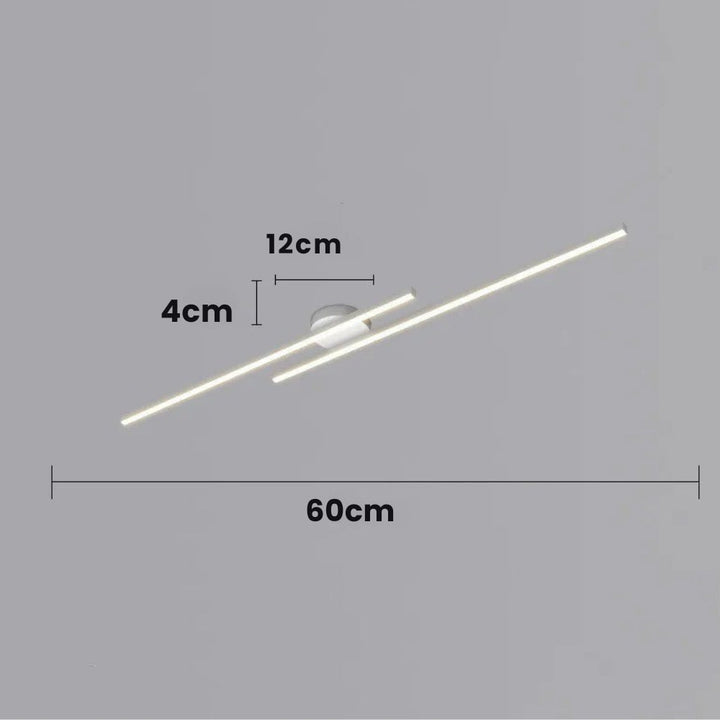 BowLift | Minimalist Modern Hallway Lights – Long Strip Linear Ceiling Lamp, Close-to-Ceiling Chandelier, Remote Dimmable for Home Interiors