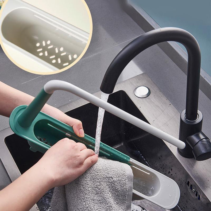 Updated Multifunctional Telescopic Sink Storage Rack | Bowlift
