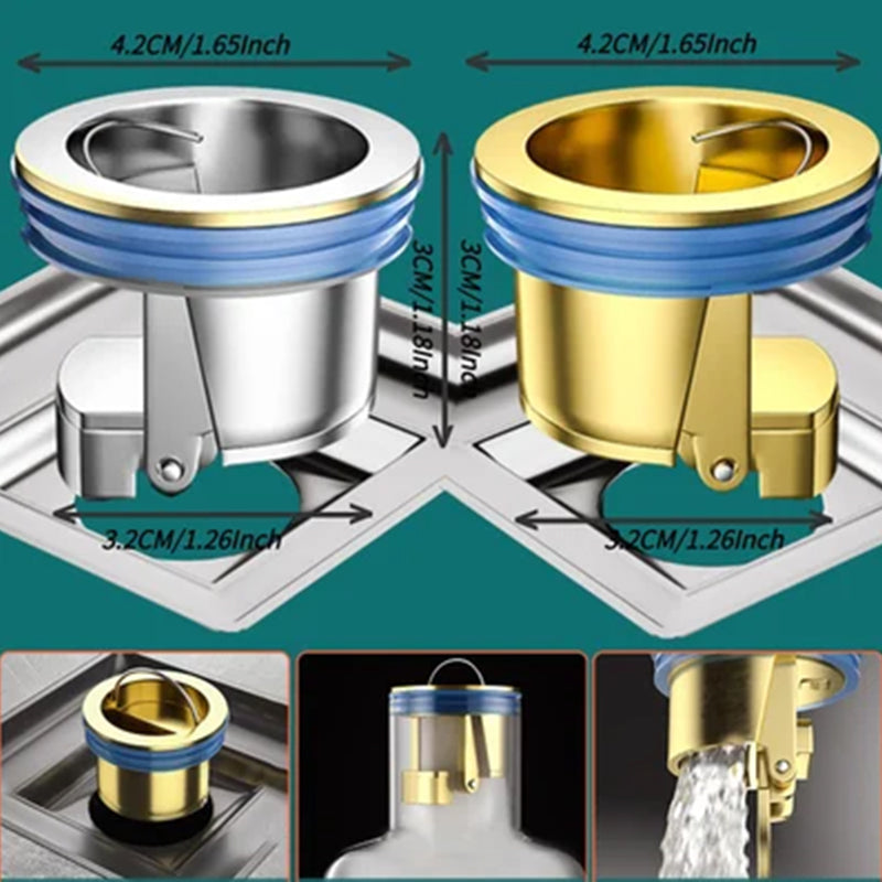 Fall Pipe Universal Brass Floor Drain Core | Bowlift