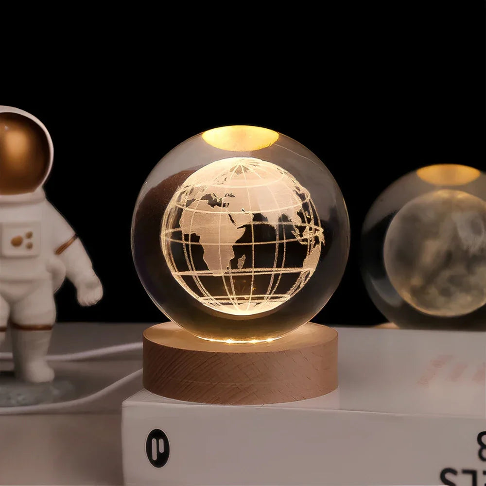 BowLift | LED Night Light with 3D Crystal Sphere