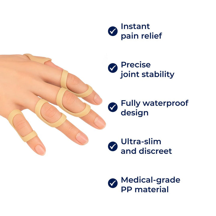 8 Ring Splint – Pain-Relief Stability – Waterproof Plastic – Daily Wear for Finger Strain Bowlift