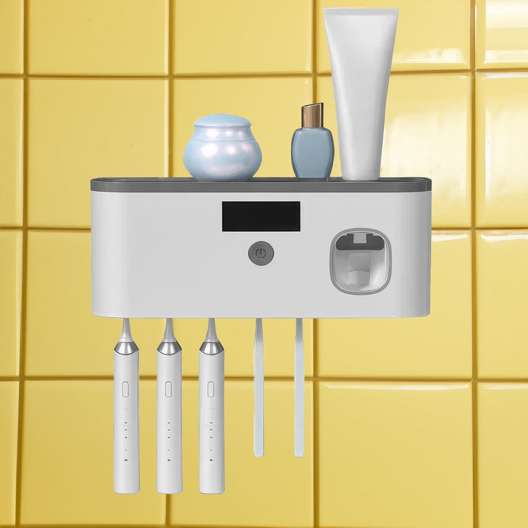 BowLift | UVShield – Hygienic toothbrush holder with smart dosing!