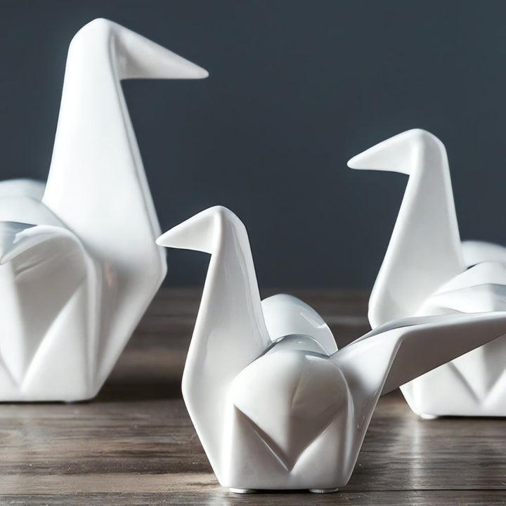 BowLift | Origami-Inspired Ceramic Bird Statue