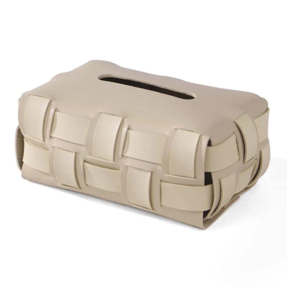 BowLift | Braided Vegan Leather Tissue Holder