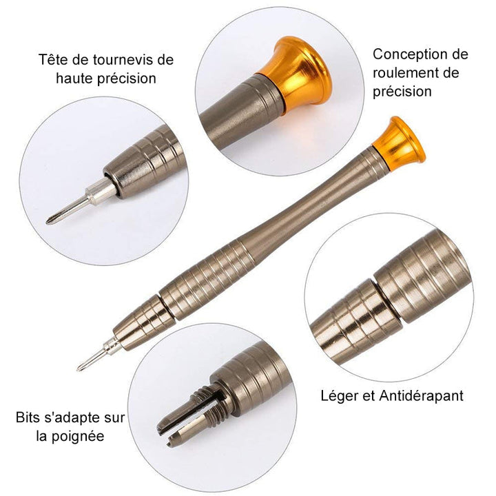 Ciaovie Mini Kit for Precision Screwdriver Repair Tools (25 pieces) | Bowlift