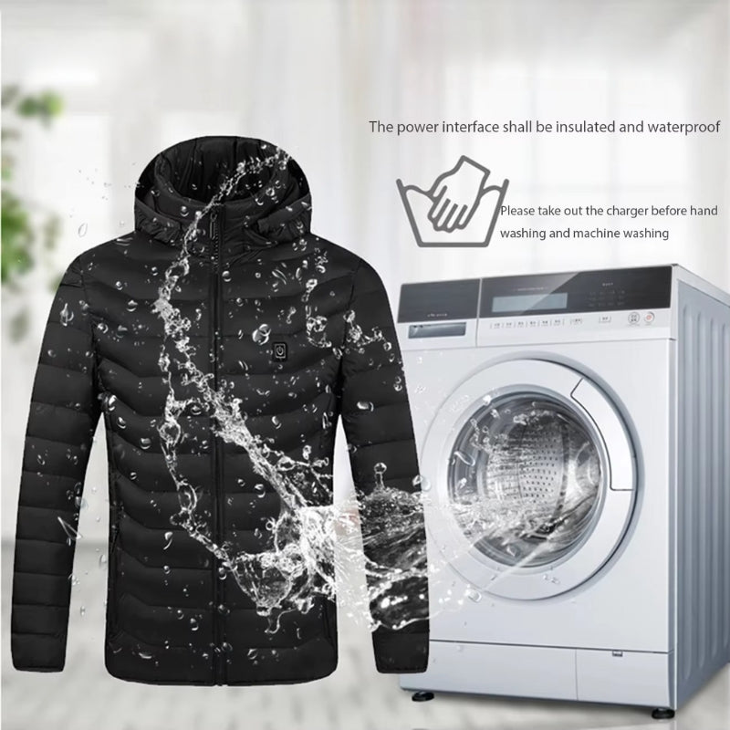 BowLift | Heated Puffer Jacket – Rechargeable Heated Jackets with Battery Pack, Best Heated Winter Coat for Men & Women UK