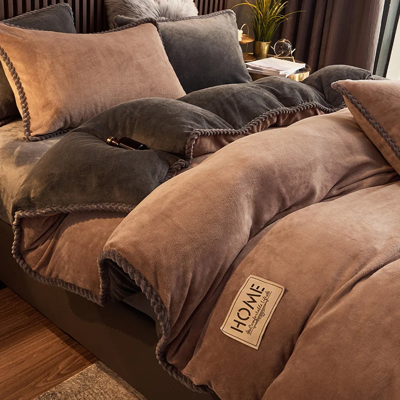 BowLift | Luxury Velvet Fleece Duvet Cover Set - PlushHaven