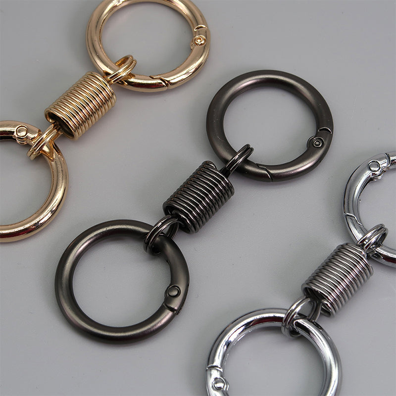 BowLift | Nordic Retro Spring Double Ring Keychain