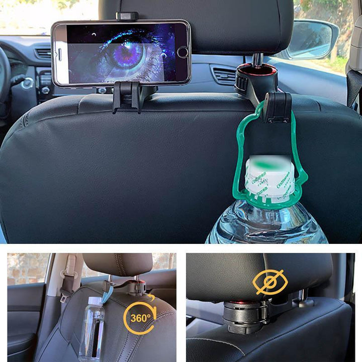 BowLift | Hook for car seats with phone holder