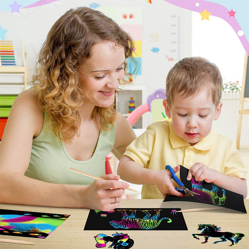 BowLift | Magical scratch card set with rainbow colors