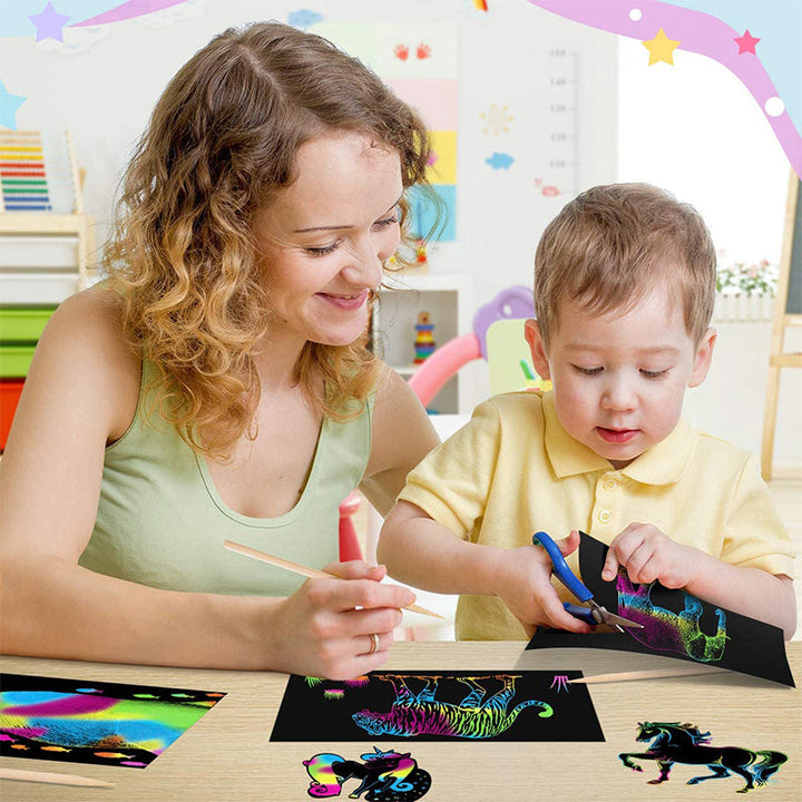 BowLift | Magical scratch card set with rainbow colors