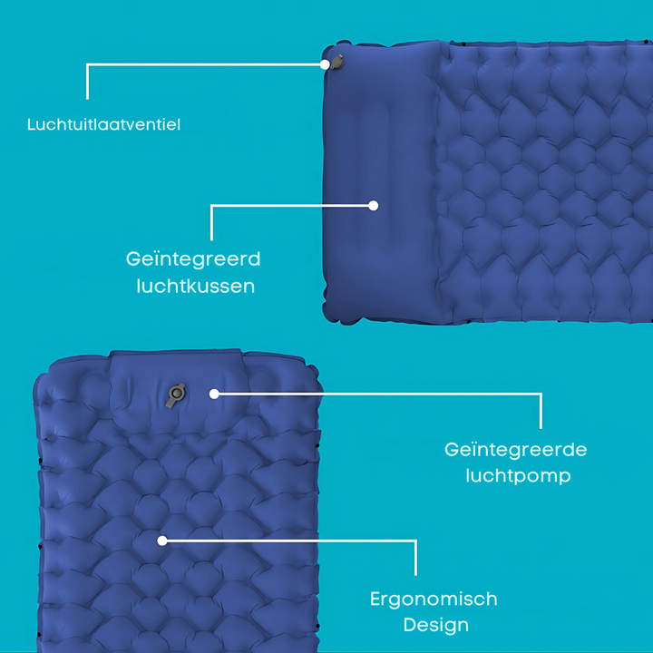 BowLift | AirLite Self-Inflating Sleeping Mat – Lightweight, Compact & 10 cm Thick Comfort