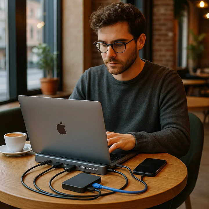 BowLift | LapStation Pro – 11-in-1 USB-C Laptop Docking Station with HDMI, Ethernet & SD Card Ports