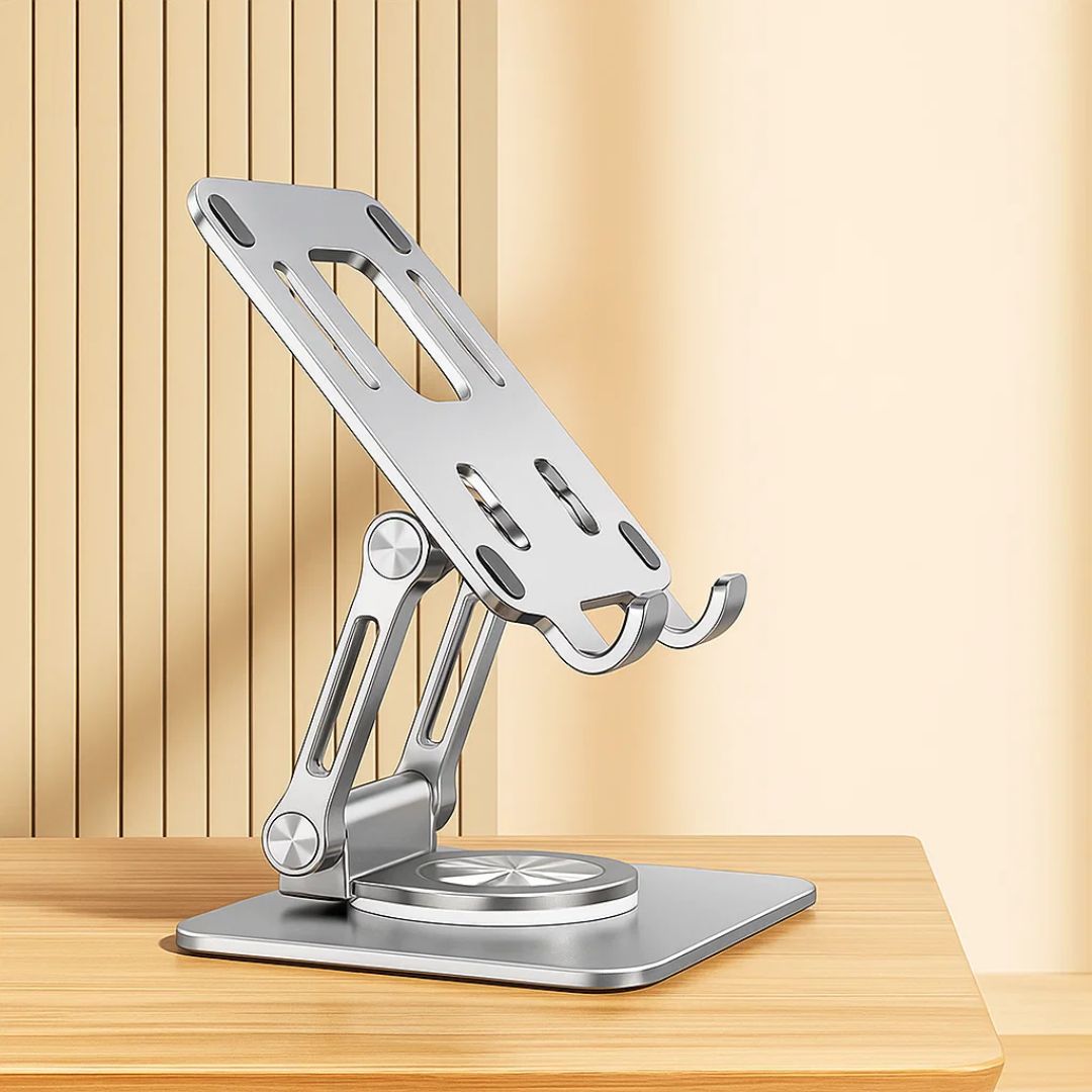 DeskEase | Adjustable Tablet Stand – Ergonomic Comfort – Foldable Anti‑Slip Design – Ideal for Work, Study, Travel & Video Calls Bowlift