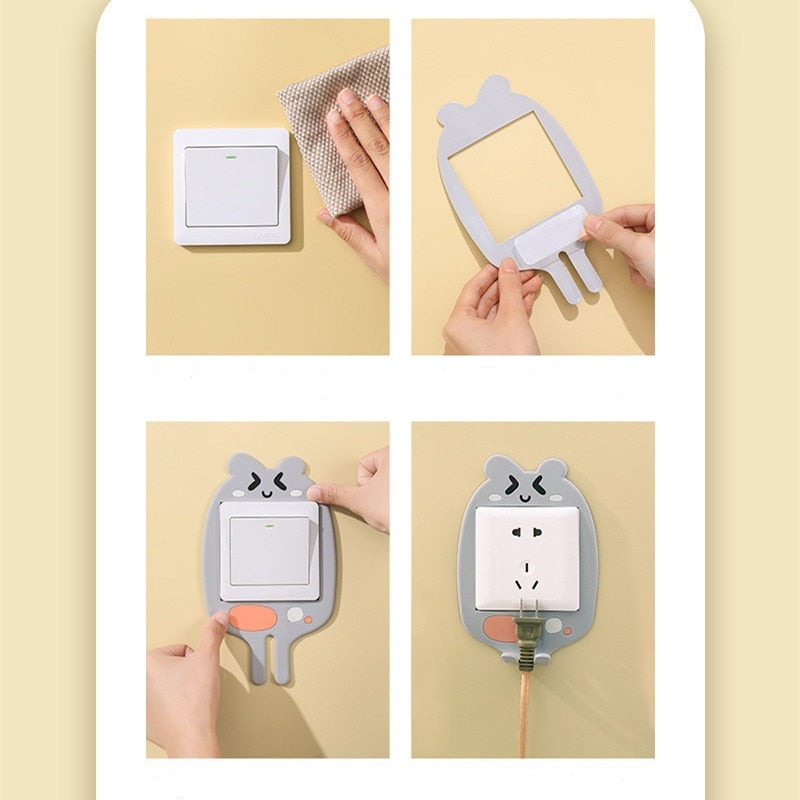3D Luminous Cartoon Hook Outlet Sticker | Bowlift