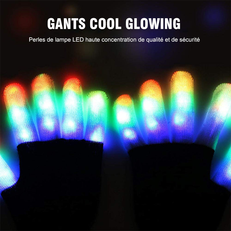 Leather Gloves Finger Lights 3 Colors 6 Modes | Bowlift