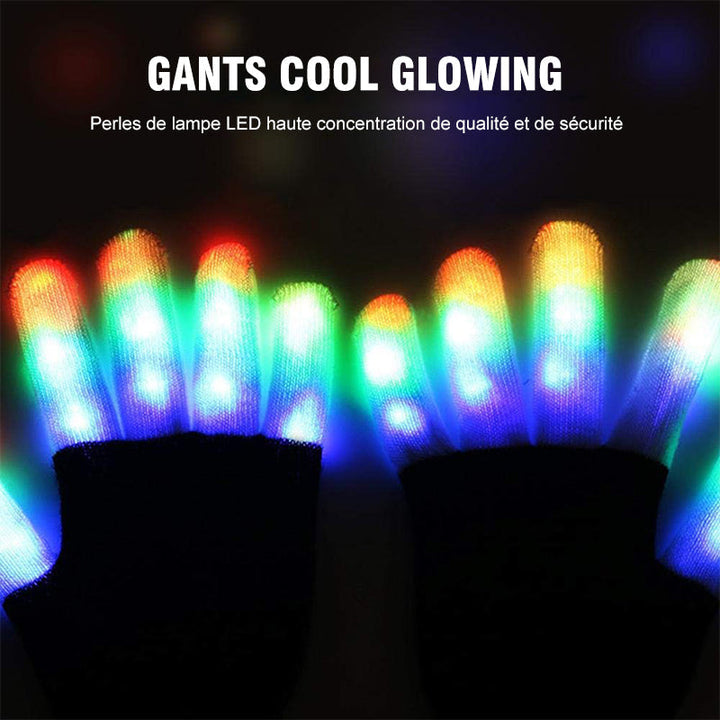 Leather Gloves Finger Lights 3 Colors 6 Modes | Bowlift
